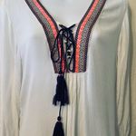 Artisan NY  embroidered white tassel beach coverup Photo 2