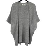 Vineyard Vines Oversized Poncho Sweater Alpaca Wool Blend Gray Womens XS/S Photo 2