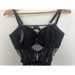 Victoria's Secret  Very Sexy Bombshell Fishnet Floral Teddy Black Size L NWT Photo 7