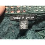 Cable & Gauge  Emerald Green Lace Women's Mock Neck Blouse S/P Photo 5