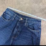 LOLA Premium dark wash mom flare 100% cotton jeans Blue Size 27 Photo 2