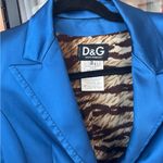 Dolce & Gabbana Vintage 1970s  tailored blazer jacket satin cobalt buttons silky Photo 6