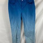 Jones New York Jean Chelsea Cuffed Capri Ombre Blue Size 6 Photo 0