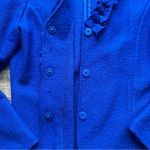 Laura Ashley  Vintage Womens Royal Blue Wool Cardigan Sweater Size M Photo 2