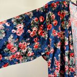 LuLaRoe Velvet Floral Kimono Duster Cardigan Women’s Medium Open Front Layering Photo 6