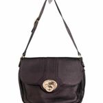 Emma Fox Purse Black Genuine Leather Saddle Bag Preppy Handbag Shoulder Bag Photo 15