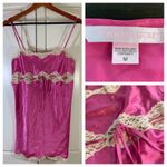 Victoria's Secret Y2K  Pink Satin Lace Slip Dress M‎ Fairycore Coquette Lingerie Photo 12
