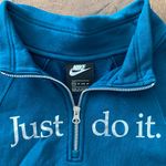 Nike Funnel Sportswear Sweatshirt Womens XS Crop Long Sleeve Half Zip BV4990-347 Photo 1