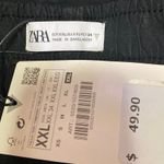 ZARA NEW Womens Black High Rise Straight Wide Leg Windbreaker Trousers Pants XXL Photo 3