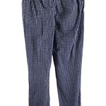 John Galt California Blue White Checkered Elastic Waist Cotton Cropped Pants S Photo 1