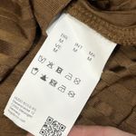 Hugo Boss  Shirt Womens Medium Top Ribbed Brown Stretch Career Minimalist Photo 4