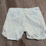 Levi's Levi’s Pinstripe Chino Cuffed Shorts Women’s 31 Summer White Blue Mid Rise Photo 2