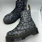 Dr. Martens Jadon Black Distorted Leopard Backhand Platform Boots Size US 8 EU 39 Photo 1