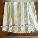 Sage Green & White Pin Stripe Super Flare Boho Bell Bottom Jeans XS Size 24 Photo 1