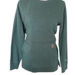 Carhartt  Force Lightweight Sweatshirt Womens Relaxed Fit Size Small Green Photo 0