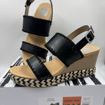Dolce Vita Black Esmaya Espadrille Platform Wedge Sandals NEW Size 8.5 Photo 0