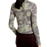 BP New  Camo Print Thermal Knit Long Sleeve Tee Cozy Crewneck Green Photo 3