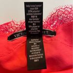 Victoria's Secret VICTORIA’S SECRET Satin Feel Eyelash Lace Trim V-Neck Cami Tank Top Pink Size M Photo 7