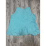 Flax Linen Tank Top Sleeveless Aqua Blue Women's Size 3G (24-26) Photo 6