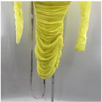 House Of CB yellow Valentino ruched organza Dress NWT Photo 4