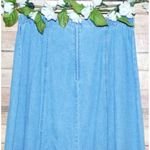 Vintage Christina Hope Light Wash Blue Denim Maxi Skirt Size 12 Elastic Waist Photo 4