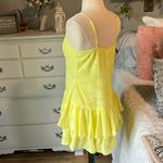 Yellow Tiered Ruffle Mini Dress Size undefined Photo 3