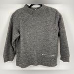 Marc by Marc Jacobs , Grey Turtleneck wool Sweater w/Gold Flecks, snap up back SM Photo 0