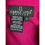 Carole Little Womens Jacket Sz 8 Petite 8P Hot Pink Crinkle Shoulder Pads NEW Photo 9