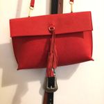 Anthropologie Red Envelope Clutch with Tassel Photo 0