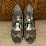 Brash  Platform Pump Womens 4" Heels Silver Glitter Heels Photo 1