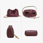 NEW Joryin Woven Crossbody Bag & Evening Purse Dumpling Clutch Hobo Cloud Red Photo 5