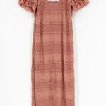 Show Me Your Mumu Honey Bun Tie Front Slit Leg Midi Dress M Pink Photo 3