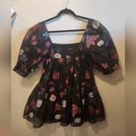Amanda Uprichard  Theodora puff Tulle Dress Bordeaux XS ruffle floral mini dress Photo 11