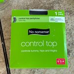 PLUS SIZE 2 Off Black Control Top Pantyhose in Photo 0