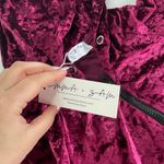 LF Emma & Sam Jacket Women Small Pink Purple Crush Velvet Zip Up Hoodie Photo 9