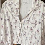 Wildfox  Pajamas Set Llamas Boxy Long Sleeve top shirt pants button down cropped Photo 2