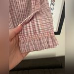 Rebecca Taylor La Vie Long Sleeve Lurex Plaid Top Pink Plaid Blouse Size Small Photo 6