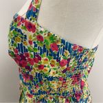 Anthropologie  Girl From Savoy Dress Halter Strapless Floral Garden Party Retro Photo 5