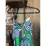 Rhode Jemima Open Back Maxi Dress Green Swirl Lagoon Womens Size 10 Photo 5