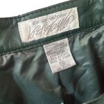 LORD & TAYLOR Women Green Straight Soft Genuine 100% Leather Pants VTG Sz 16 Black Photo 2
