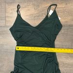 Urban Outfitters NWT  Satin Ruched Mini Wrap Dress Dark Green Hoco Homecoming Med Photo 11