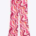 ZARA flare wide leg pants high waisted ruched boho printed hippie summer Photo 2