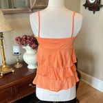 Orange Tiered Ruffle Spaghetti Strap Top Size undefined Photo 3