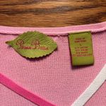 Prima Bella Sweater Pink Women's Size L Square neck 3/4 sleeve Preppy Size L Photo 2