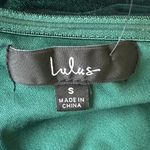 Lulus NWT  Essence Dress Womens S Green Velvet Off Shoulder Party Glam Birthday Photo 5