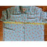 Anne Klein EUC Sz L Short Sleeve Preppy Chic Career Academia Floral Blouse Corp Photo 7
