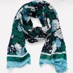 Paul Smith Floral Scarf Green Blue White Silk Blend Made in Italy Ethereal Photo 0