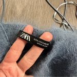 ZARA  Blue Soft‎ Feel Fuzzy Crop Spaghetti Strap Y2K Tank Top Size L Photo 3