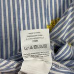 J.Crew  Shirt Blue White Striped Tie-Front Tank Sleeveless Embroidered Size 8‎ Photo 7