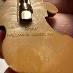 Hallmark 1985 Cards Brown Bear In Stocking Candy Cane Christmas Brooch Pin Photo 6